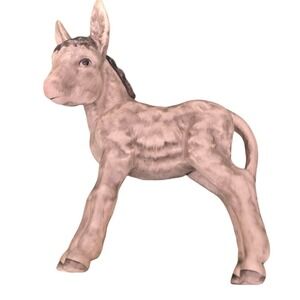 Goebel Germany Donkey Foal Porcelain Figurine Matte Grey Miniature 4" Nativity